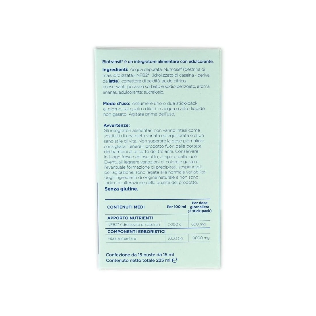 Biotransit 15 Stick Integratore Alimentare Ricco Di Fibra 4 Biotransit 15 Stick Integratore Alimentare Ricco Di Fibra - immagine 2