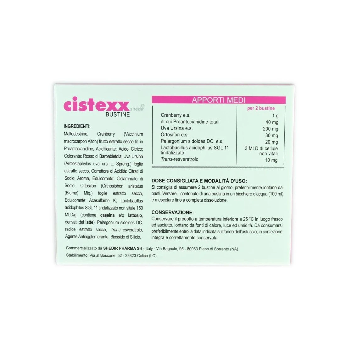 Cistexx 14 Bustine Funzionalità Vie Urinarie 4 Cistexx 14 Bustine Funzionalità Vie Urinarie - immagine 2