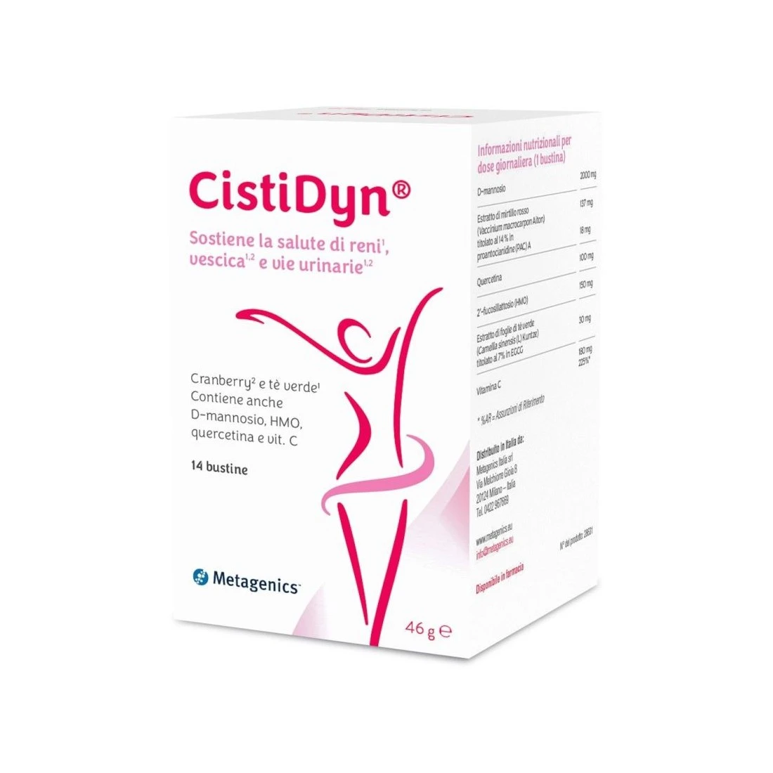 CistiDyn Metagenics Elevato Dosaggio Di D-mannosio 14 Bustine 3 CistiDyn Metagenics Elevato Dosaggio Di D-mannosio 14 Bustine