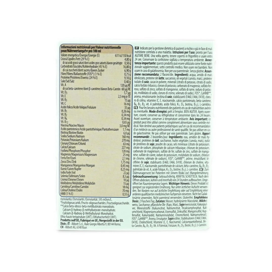 Ensure Plus Advance 4 Flaconi Da 220 Ml Gusto Cioccolato 4 Ensure Plus Advance 4 Flaconi Da 220 Ml Gusto Cioccolato - immagine 2