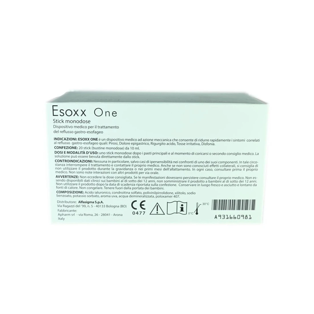 Esoxx One 20 Stick Monodose Reflusso Gastro Esofageo 4 Esoxx One 20 Stick Monodose Reflusso Gastro Esofageo - immagine 2