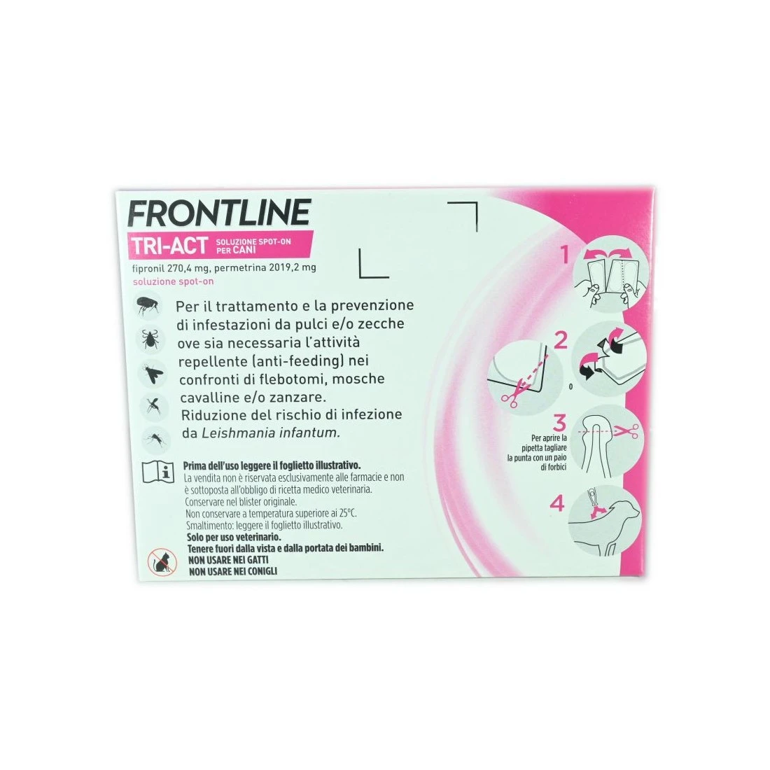 Frontline Tri-act Antiparassitario Cani Da 20 A 40 Kg 3 Pipette Da 4ml 4 Frontline Tri-act Antiparassitario Cani Da 20 A 40 Kg 3 Pipette Da 4ml - immagine 2