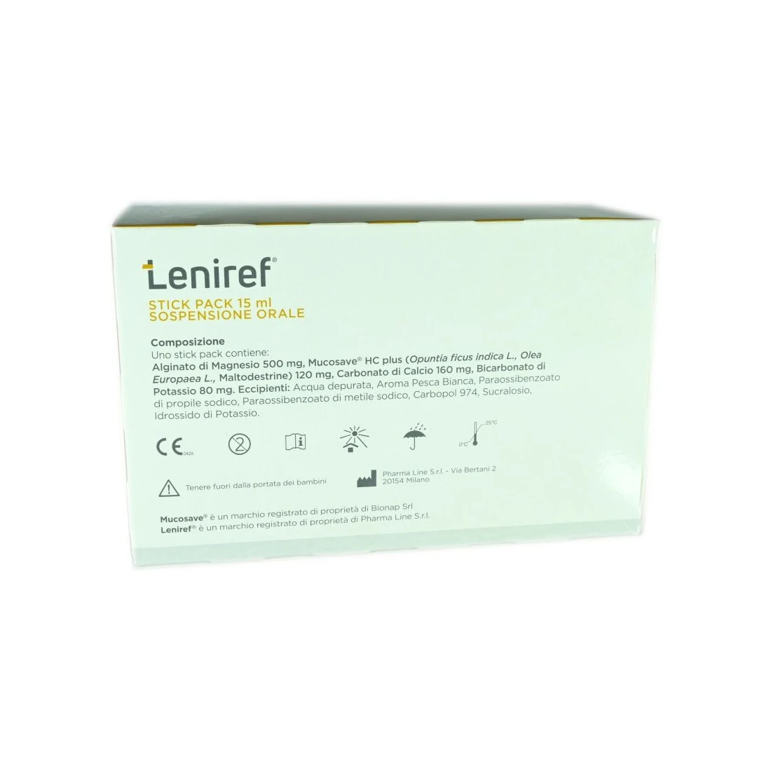 Leniref 24 Stick Pack Dispositivo Medico Reflusso Esofageo 4 Leniref 24 Stick Pack Dispositivo Medico Reflusso Esofageo - immagine 2