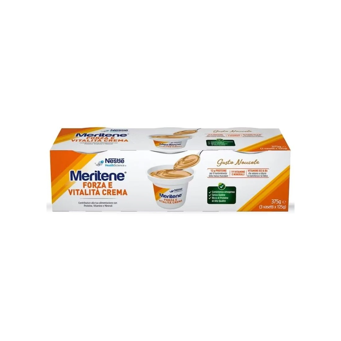 Nestlé® Meritene Creme Nocciola Forza E Vitalità 3 X 125 Gr 3 Nestlé® Meritene Creme Nocciola Forza E Vitalità 3 X 125 Gr