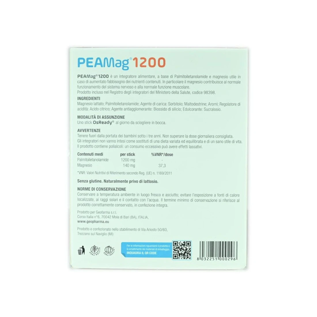 PeaMag 1200 14 Stick Orosolubili Pamitoiletanolamide Magnesio 4 PeaMag 1200 14 Stick Orosolubili Pamitoiletanolamide Magnesio - immagine 2