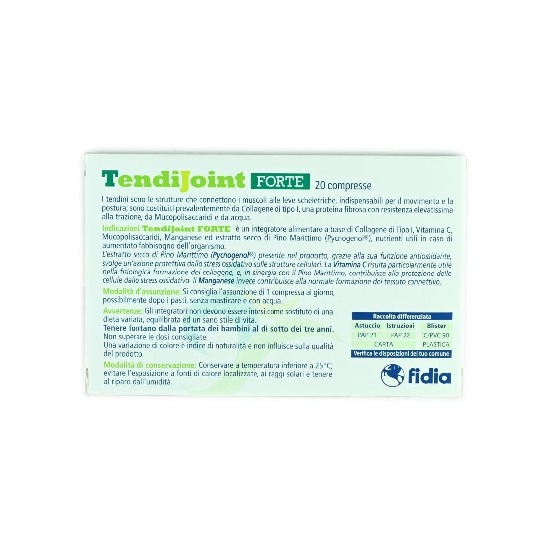 TendiJoint Forte 20 Compresse Funzionalità Tendinea 4 TendiJoint Forte 20 Compresse Funzionalità Tendinea - immagine 2
