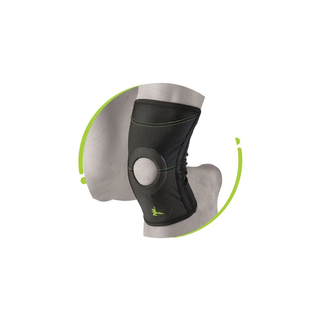 Tutore Sportivo Per Il Ginocchio Con Foro Taglia M Nero Pavis 4 Tutore Sportivo Per Il Ginocchio Con Foro Taglia M Nero Pavis - immagine 2