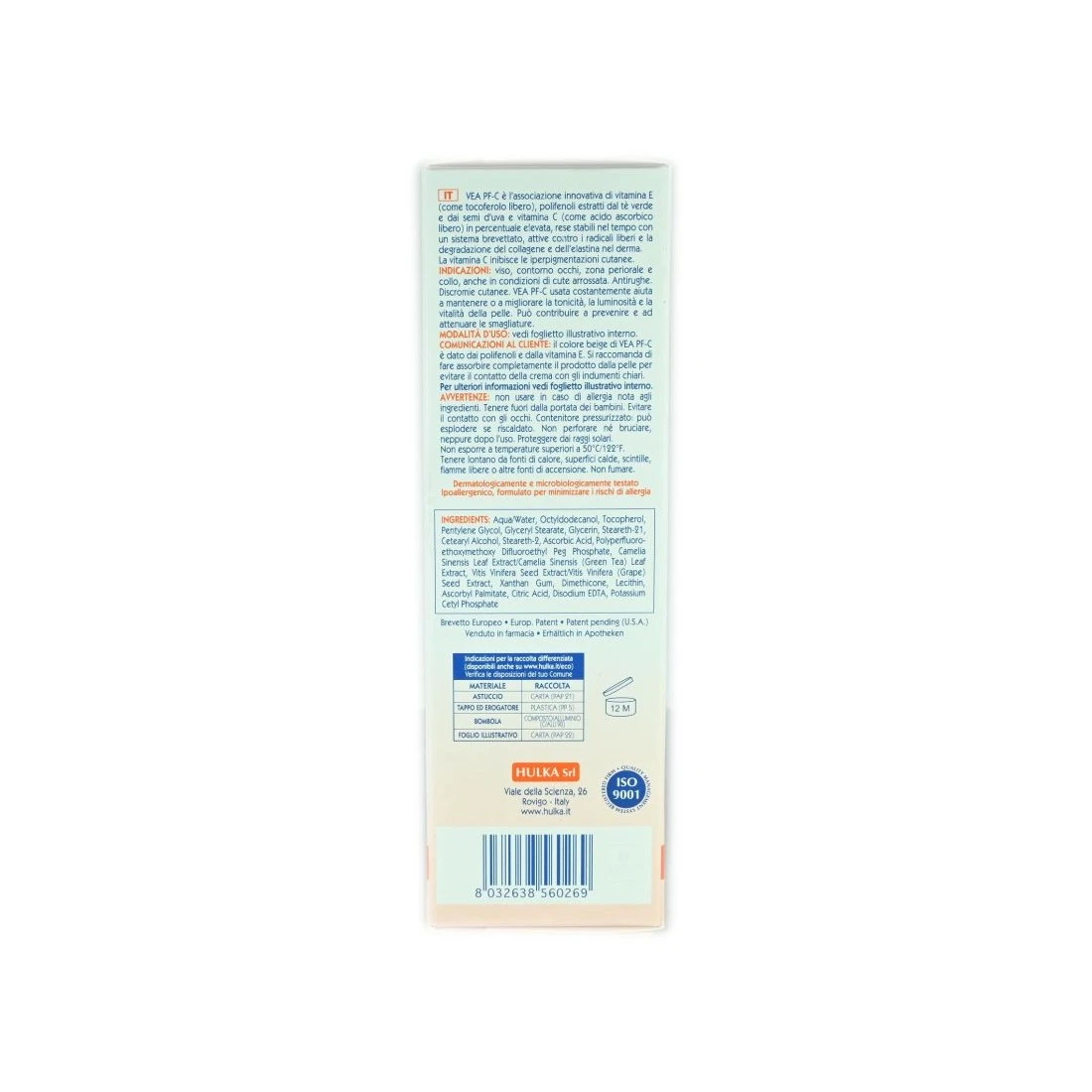 Vea PF-C 50 Ml Crema Antiossidante Per Pelli Normali O Secche 4 Vea PF-C 50 Ml Crema Antiossidante Per Pelli Normali O Secche - immagine 2