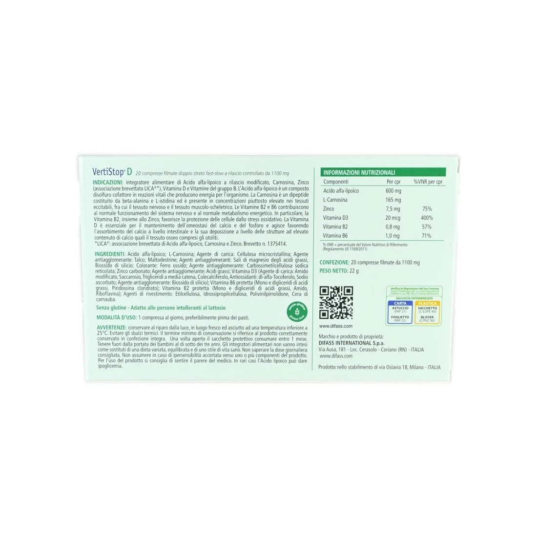 VertiStop D 20 Compresse Vertigini E Disturbi Dell'Equilibrio 4 VertiStop D 20 Compresse Vertigini E Disturbi Dell'Equilibrio - immagine 2